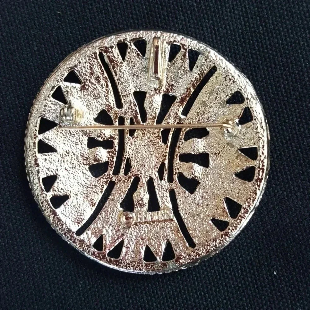 Vintage Navajo Large Round Brooch Pin Or Pendant